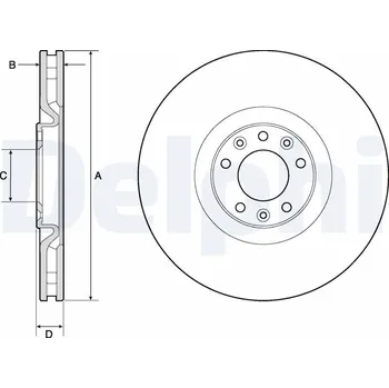 Brzdový kotouč Brzdový kotouč DELPHI BG4814C