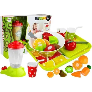 Dětská kuchyňka LEAN Toys Sada zeleniny a ovoce na krájení s mixérem