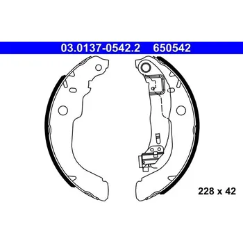 Brzdová čelist Sada brzdových čelistí ATE 03.0137-0542.2