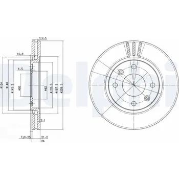 Brzdový kotouč Brzdový kotouč DELPHI BG2871