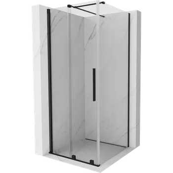 Mexen Velar posuvná sprchová kabina 100 x 100 cm, transparentní, černá - 871-100-100-01-70 Sprchové kouty