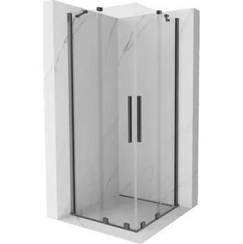 Mexen Velar Duo sprchová kabina posuvná 90 x 90 cm, průhledná, gun metal - 871-090-090-02-95 Sprchové kouty
