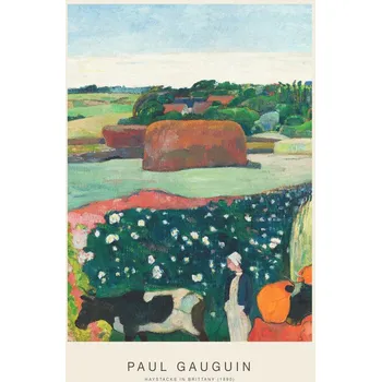 Plakát Plakát, Obraz - Haystacks in Brittany (Special Edition) - Paul Gauguin