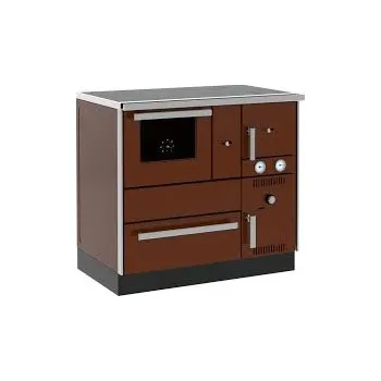 Sporák na tuhá paliva Sporák na tuhá paliva AlfaPlam ALFA TERM 35 s výměníkem - hnědý/levý