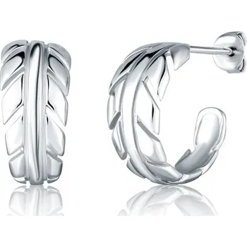 Náušnice Stříbrné náušnice stočený list