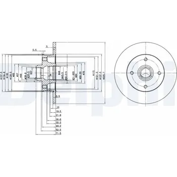 Brzdový kotouč Brzdový kotouč DELPHI BG2389