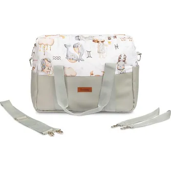 Přebalovací taška Sensillo Taška na kočárek Zvěrokruh, šedá