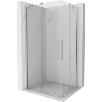 Mexen Velar Duo posuvná sprchová kabina 100 x 90 cm, transparentní, kartáčovaný nikl - 871-100-090-02-97 Sprchové kouty