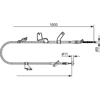 Lanko parkovací brzdy Tažné lanko, parkovací brzda BOSCH 1 987 482 427