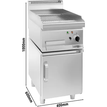 Lednice G.Gastro Elektrický gril - drážkovaný (4,5 kW) - vč. spodního dílu s 1 dveřmi