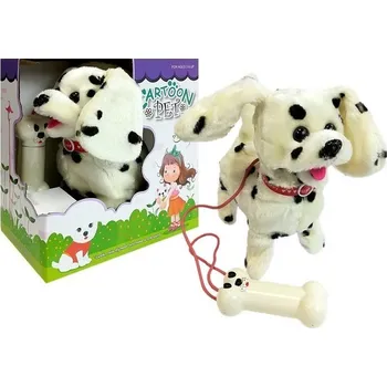 Figurka LEAN Toys Interaktivní pejsek s vodítkem - dalmatín