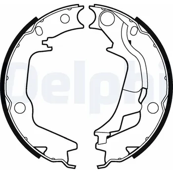 Brzdová čelist Sada brzdových čelistí, parkovací brzda DELPHI LS2011