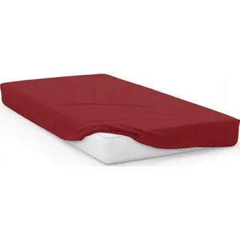 Prostěradlo Bavlněné Jersey prostěradlo SOFT 90x200 cm + 25 cm červené