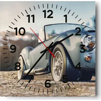 Hodiny Nástěnné hodiny do obýváku 40x40 Auto Tiché Skleněné hodiny Bez hlučnosti