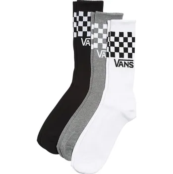 Pánské ponožky ponožky Vans Classic Check Crew 3 Pack - Black/White 42.5-47
