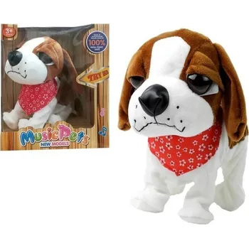 Figurka LEAN Toys Interaktivní pejsek bílo/hnědý