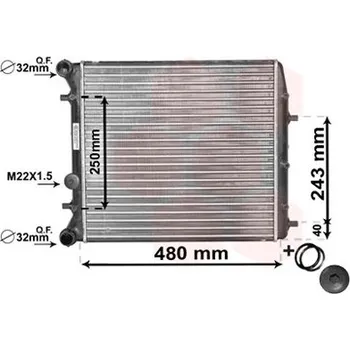 Chladič motoru Chladič, chlazení motoru VAN WEZEL 76002005