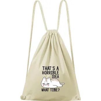 Městský batoh DOBRÝ TRIKO Bavlněný batoh s potiskem What time Barva: Natural