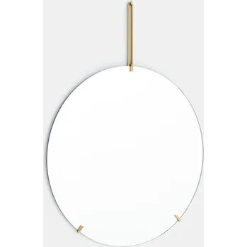 Zrcadlo Kulaté nástěnné zrcadlo Ø70 cm "Brass" MOEBE