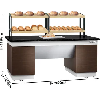 Vinotéka G.Gastro Regál na chléb - 2,0 x 1,0 m
