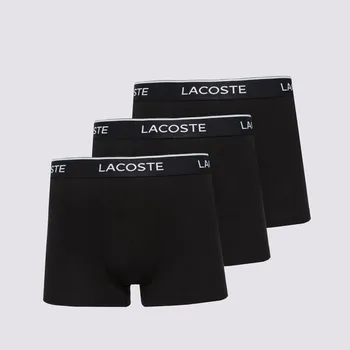 Pánská móda Lacoste 3 Pack Boxer Shorts Černá M