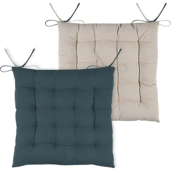 Podsedák STOF Podsedák na židli s vázáním DUO, 40 x 40 cm, dvoubarevný, modrý a zelený