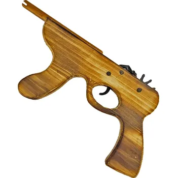 Replika zbraně X Dřevěný samopal na gumičky "RATATATA GUM"