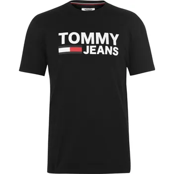 Pánské tričko Tričko Tommy Jeans Tommy Black 1058444 S