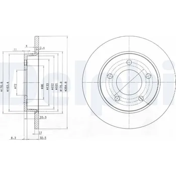 Brzdový kotouč Brzdový kotouč DELPHI BG4025C