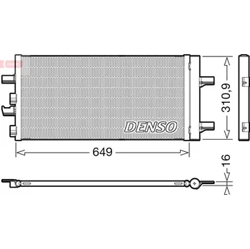 Výparník klimatizace Kondenzátor, klimatizace DENSO DCN05104