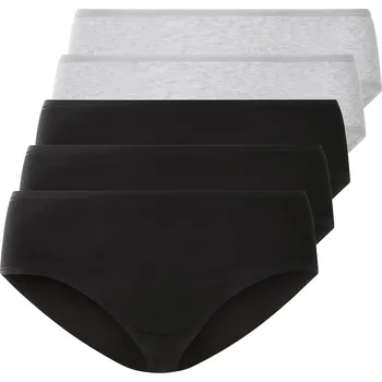 Kalhotky esmara® Dámské kalhotky XXL, 5 kusů (černá/šedá, XL (48-50))