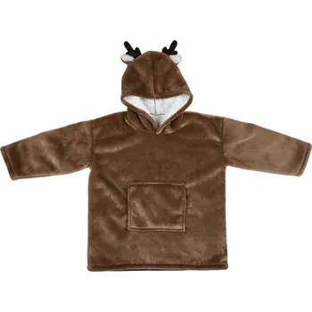 STOF Dětské pončo s kapucí GABIN BRUN, 60 x 95 cm, hnědé