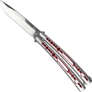 Bojový nůž Nůž motýlek SCK Butterfly Tanto Steel Red