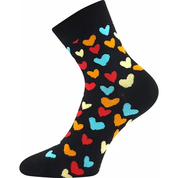 Pánské ponožky Dámské ponožky Lonka - Devive, srdce Barva: Černá, Velikost: 39-42
