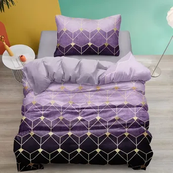 Povlečení NOVINKA 2025 ! BAVLNĚNÉ POVLEČENÍ s 3D EFEKTEM - ATHÉNA VIOLET 140x200/70x90cm