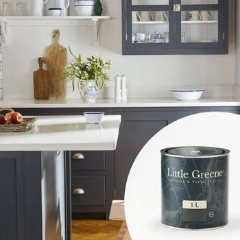 Speciální výtvarná barva Little Greene Barva na dřevo na kuchyňskou linku - Polomatná 1L - Intelligent Satin Vyberte odstín:: Apple (137)