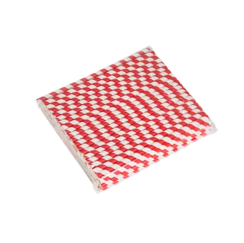 EcoRevolution Obaly Papírové brčko červeno-bílé proužky 8/197 mm bal/100 ks Balení: 100