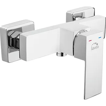 Vodovodní baterie Laveo Kvadrato, sprchová baterie nástěnná h-120, chromová, LAV-BLQ_040D