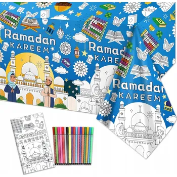 Prostěradlo DPKOW Kreativní omalovánkový ubrus na Ramadán, 180 x 120 cm