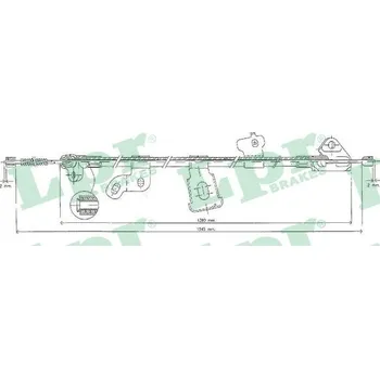 Lanko parkovací brzdy Tažné lanko, parkovací brzda LPR C0892B