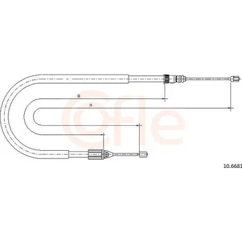 Auto-moto Tažné lanko, parkovací brzda COFLE 10.6681