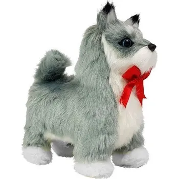 Figurka LEAN Toys Interaktivní pejsek Husky šedý