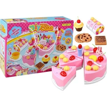 Dětská kuchyňka LEAN Toys Narozeninový dort 75ks