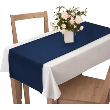 ubrus UBRUS BĚHOUN 40x130 TMAVĚ MODRÝ ODOLNÝ TMAVĚ MODRÝ NA STŮL