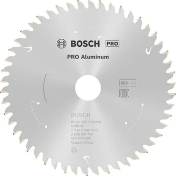 Pilový kotouč Bosch Pilový kotouč PRO Aluminium cordless pro akumulátorovou okružní pilu, 136 × 1,6 × 20 mm 2608837754