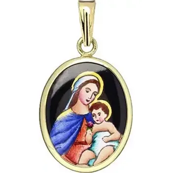 Přívěsek Aljančič Panna Maria Matka Boží medailon 191H zlato