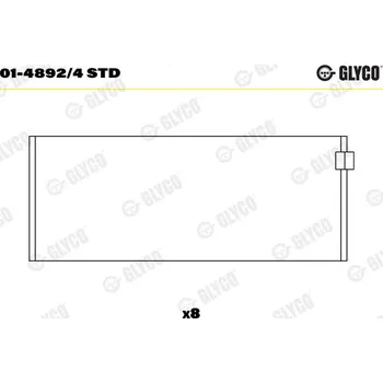 Ojnice Ojniční ložisko GLYCO 01-4892/4 STD