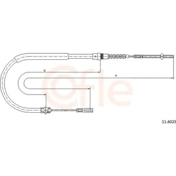 Brzdový systém Tažné lanko, parkovací brzda COFLE 92.11.6025