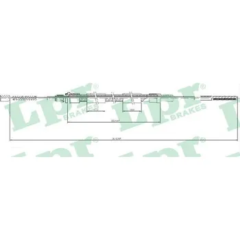 Lanko parkovací brzdy Tažné lanko, parkovací brzda LPR C0931B