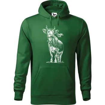 Dámská mikina Mikina - Mléčná jednička Barva: Lahvově zelená (06), Velikost: 3XL, Střih: Pánské